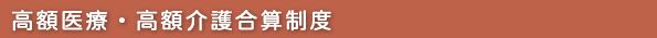 高額医療・高額介護合算制度